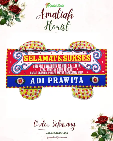 Papan Bunga Ucapan Selamat Wedding Hall Depok